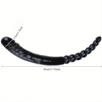 17.72in Extra Long Huge Double Heads Realistic Dildo With Anal Beads