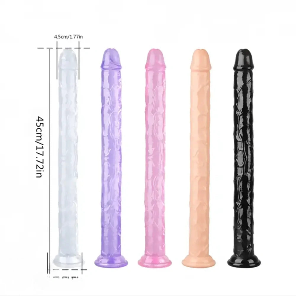 17.72in Long Big PVC Double Ended Dildo For Anal Vaginal Sex Orgasm