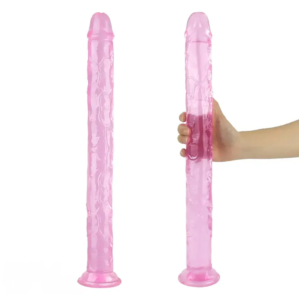 17.72in Long Big PVC Double Ended Dildo For Anal Vaginal Sex Orgasm