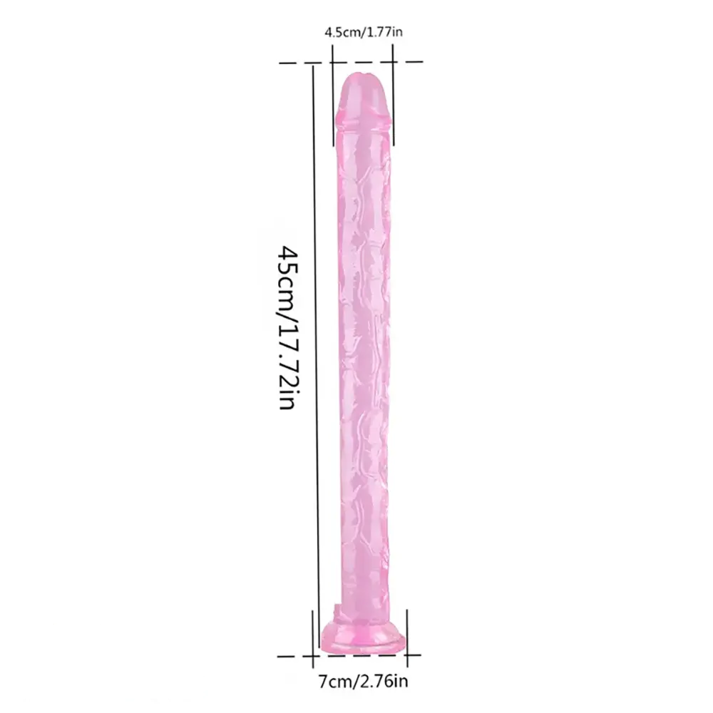 17.72in Long Big PVC Double Ended Dildo For Anal Vaginal Sex Orgasm