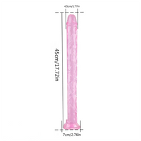 17.72in Long Big PVC Double Ended Dildo For Anal Vaginal Sex Orgasm