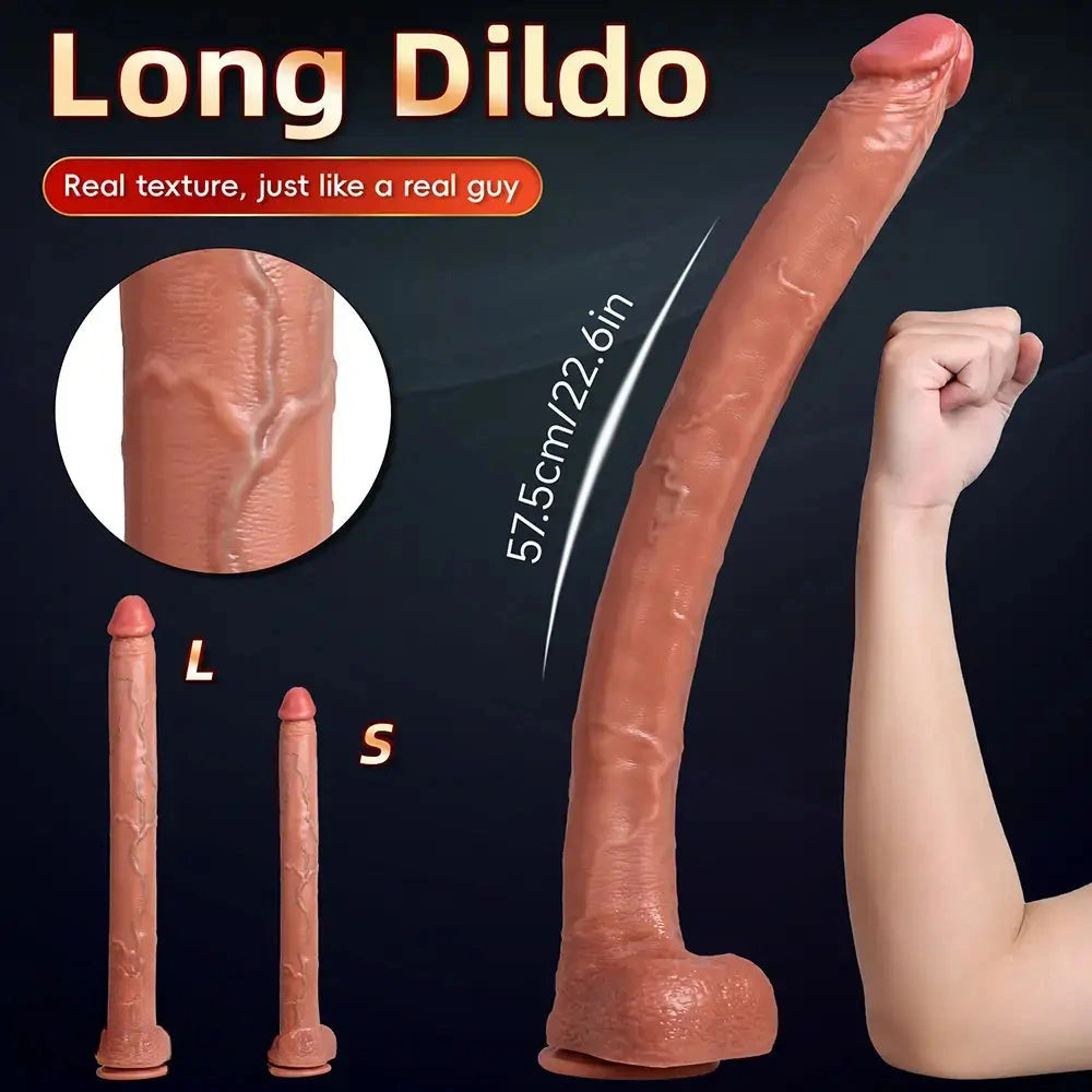 17.7in 22.6in Super Long Huge Dildo Long Soft Penis Adult Couple Sex Toy