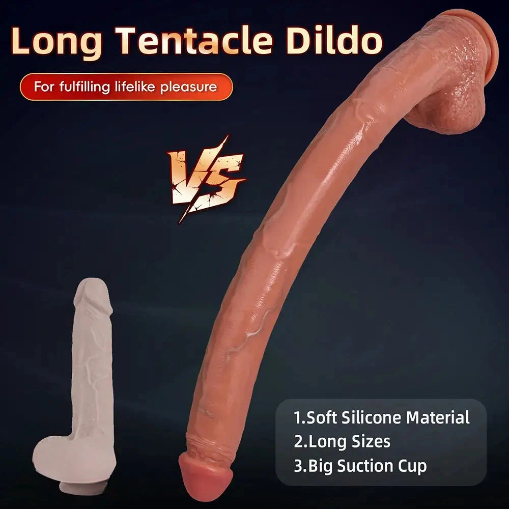 17.7in 22.6in Super Long Huge Dildo Long Soft Penis Adult Couple Sex Toy