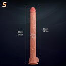 17.7in 22.6in Super Long Huge Dildo Long Soft Penis Adult Couple Sex Toy