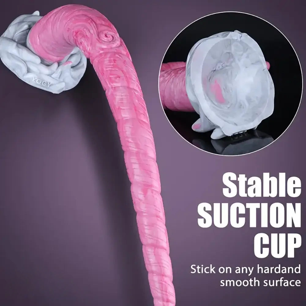 17.7in Unique Horn Elephant Fantasy Big Long Dildo For Hands-Free Play