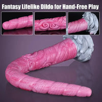 17.7in Unique Horn Elephant Fantasy Big Long Dildo For Hands-Free Play