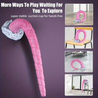 17.7in Unique Horn Elephant Fantasy Big Long Dildo For Hands-Free Play