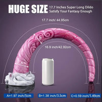 17.7in Unique Horn Elephant Fantasy Big Long Dildo For Hands-Free Play