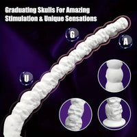 17.7in White Monster Skull Silicone Huge Fantasy Dildo For Deep Stretching