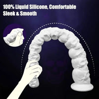 17.7in White Monster Skull Silicone Huge Fantasy Dildo For Deep Stretching