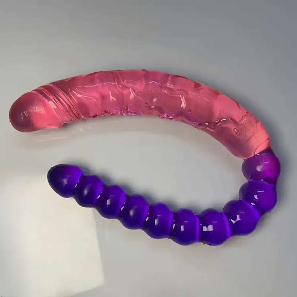 17.8in Long Double-headed Dildo Adult Toy Women Anal Vulva Dual-use