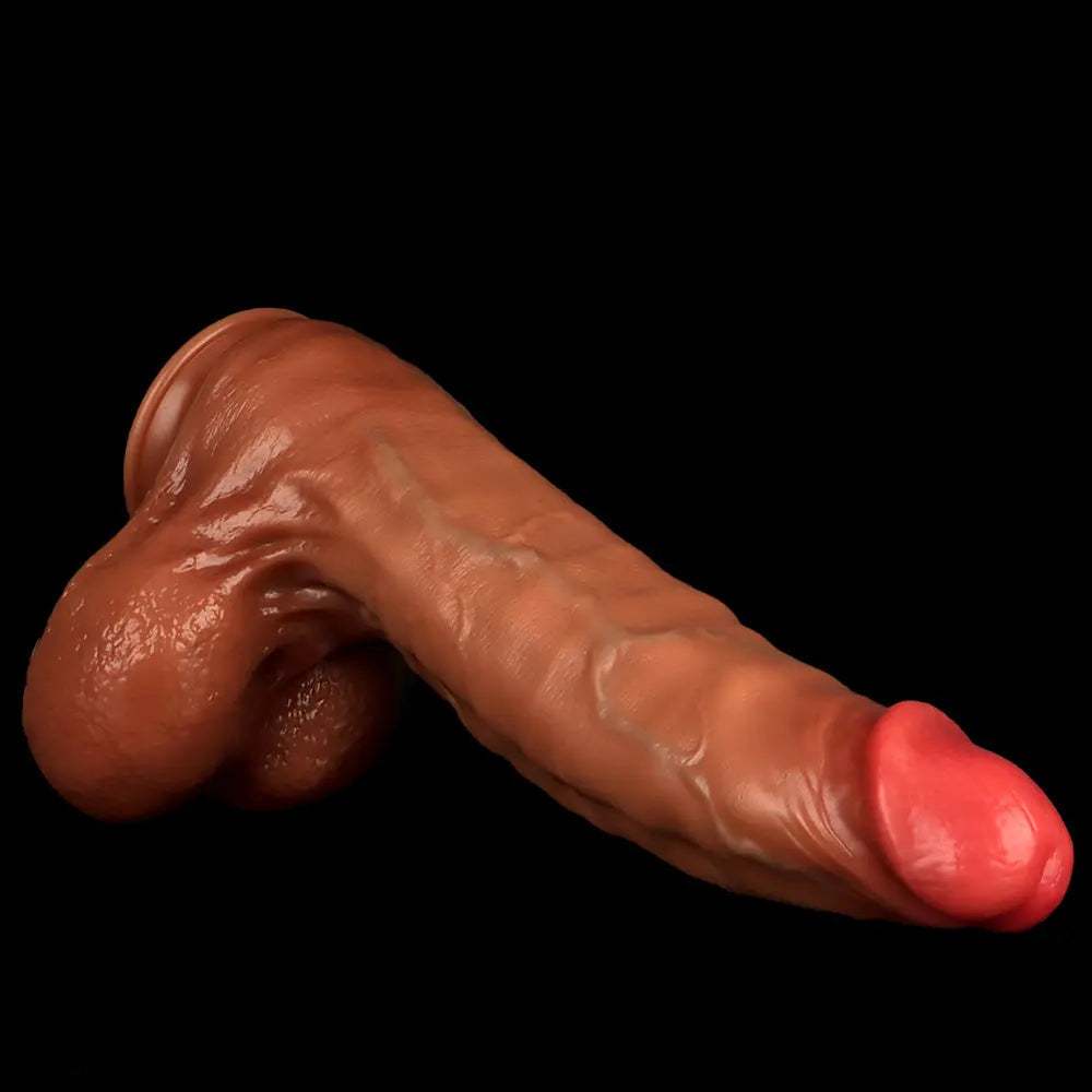 17.91in Extra Long Large Penis Liquid Silicone Dual Hardness Soft Dildo