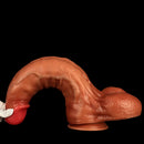 17.91in Extra Long Large Penis Liquid Silicone Dual Hardness Soft Dildo