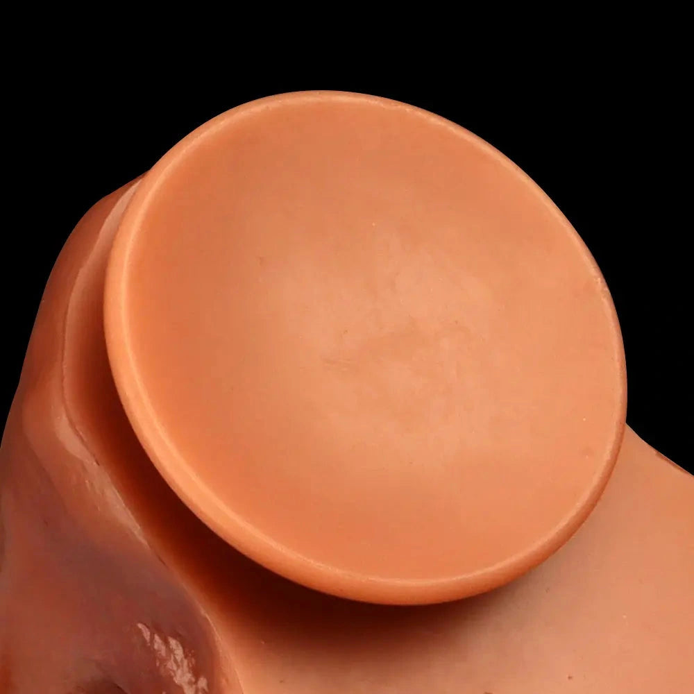 17.91in Extra Long Large Penis Liquid Silicone Dual Hardness Soft Dildo