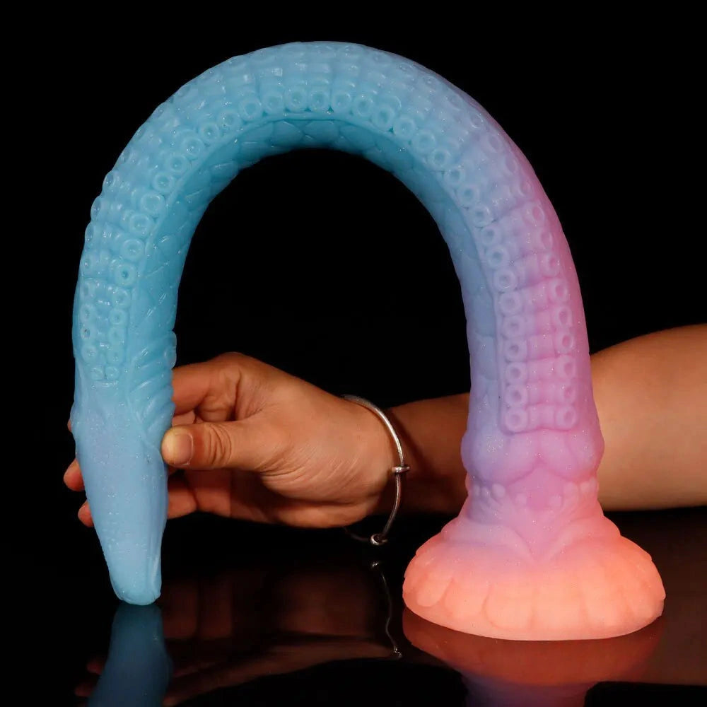 17.91in Super Big Long Silicone Soft Snake Dildo For Sex Masturbator