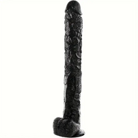 17in Prostate Gland Massage PVC Huge Black Long Dildo For Women
