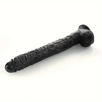 17in Prostate Gland Massage PVC Huge Black Long Dildo For Women