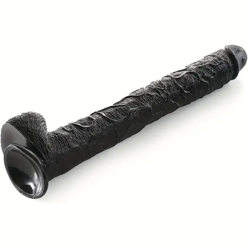 17in Prostate Gland Massage PVC Huge Black Long Dildo For Women