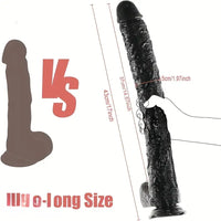 17in Prostate Gland Massage PVC Huge Black Long Dildo For Women