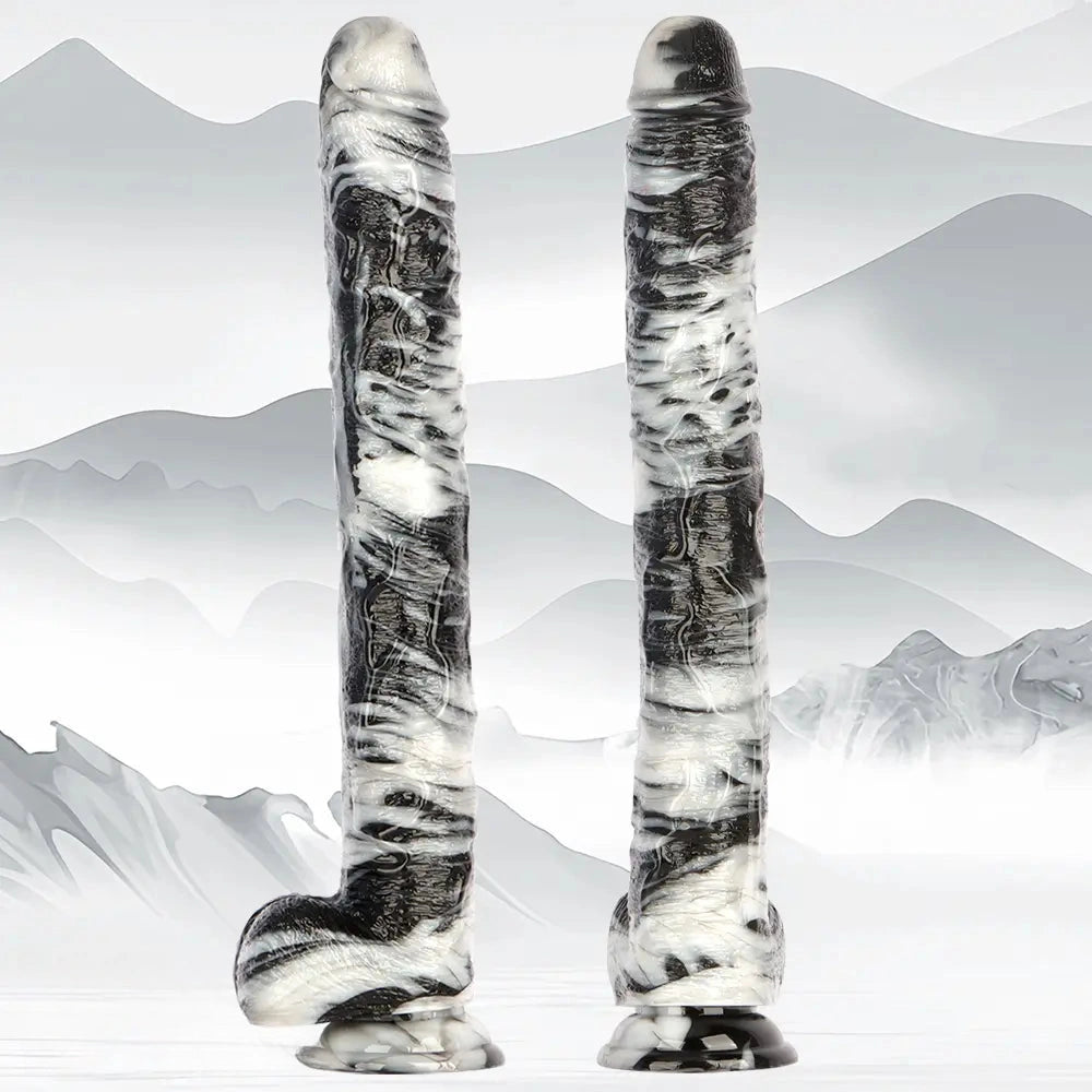 17in Super Large Long PVC Cock Dildo For Hands free Sex Vaginal Orgasm