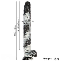 17in Super Large Long PVC Cock Dildo For Hands free Sex Vaginal Orgasm