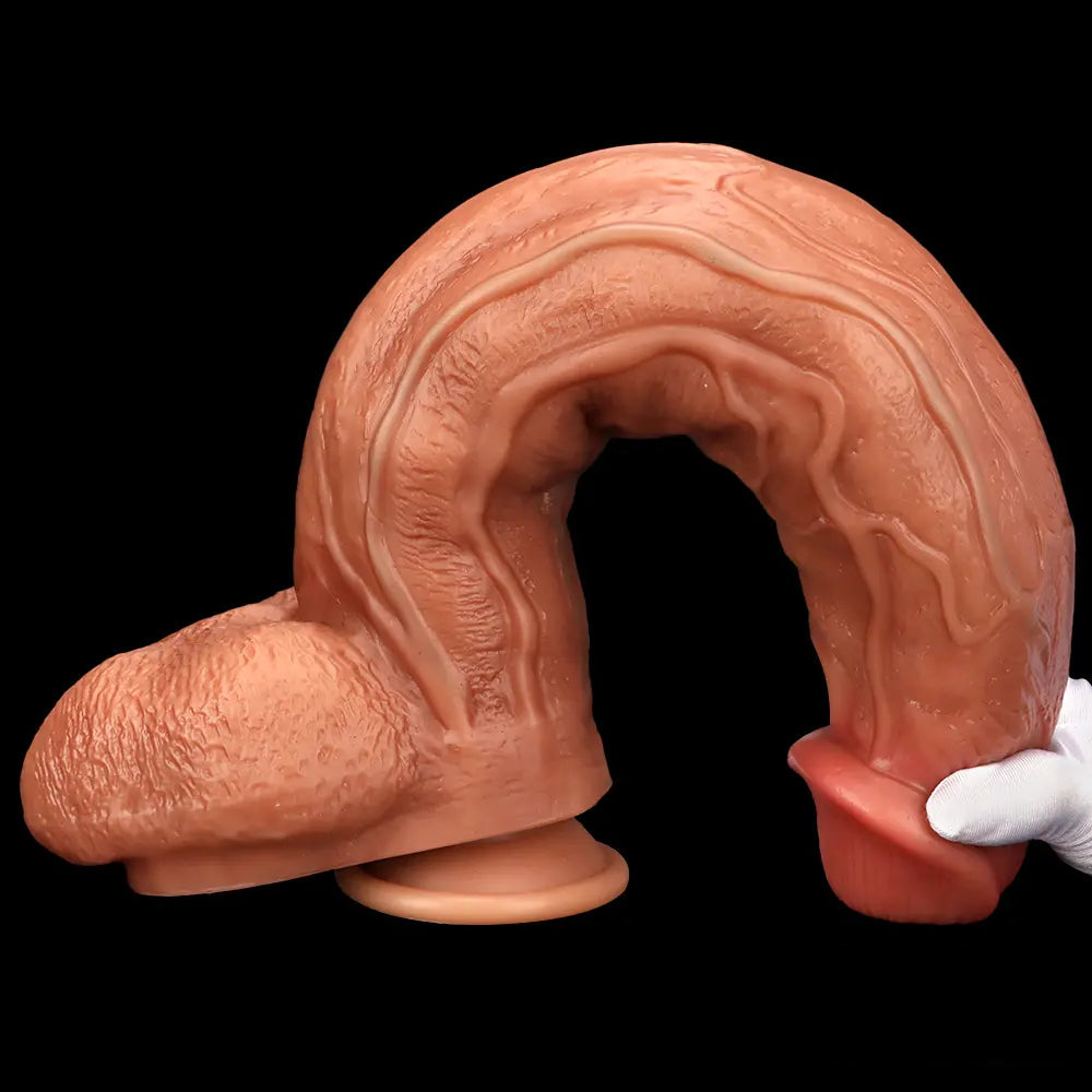 17in Super Large Long Silicone Soft Dual Density Anal Dildo For Males