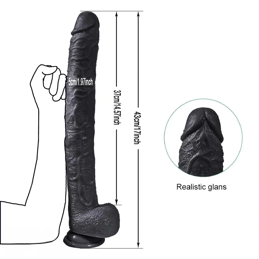 17in Super Long Huge Dildo Unisex Gode Dildo with Suction Cup Phallus