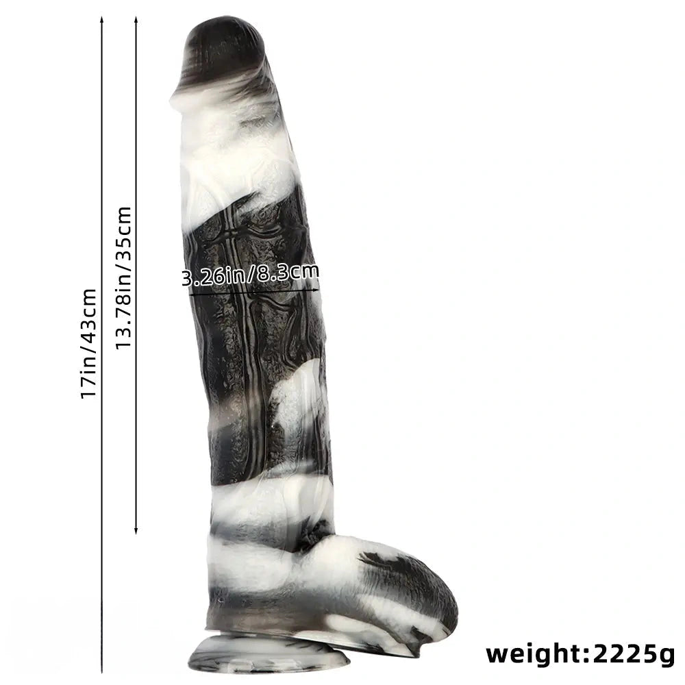 17in Super Long Huge PVC Realistic Dildo With Hands-Free Suction Cup