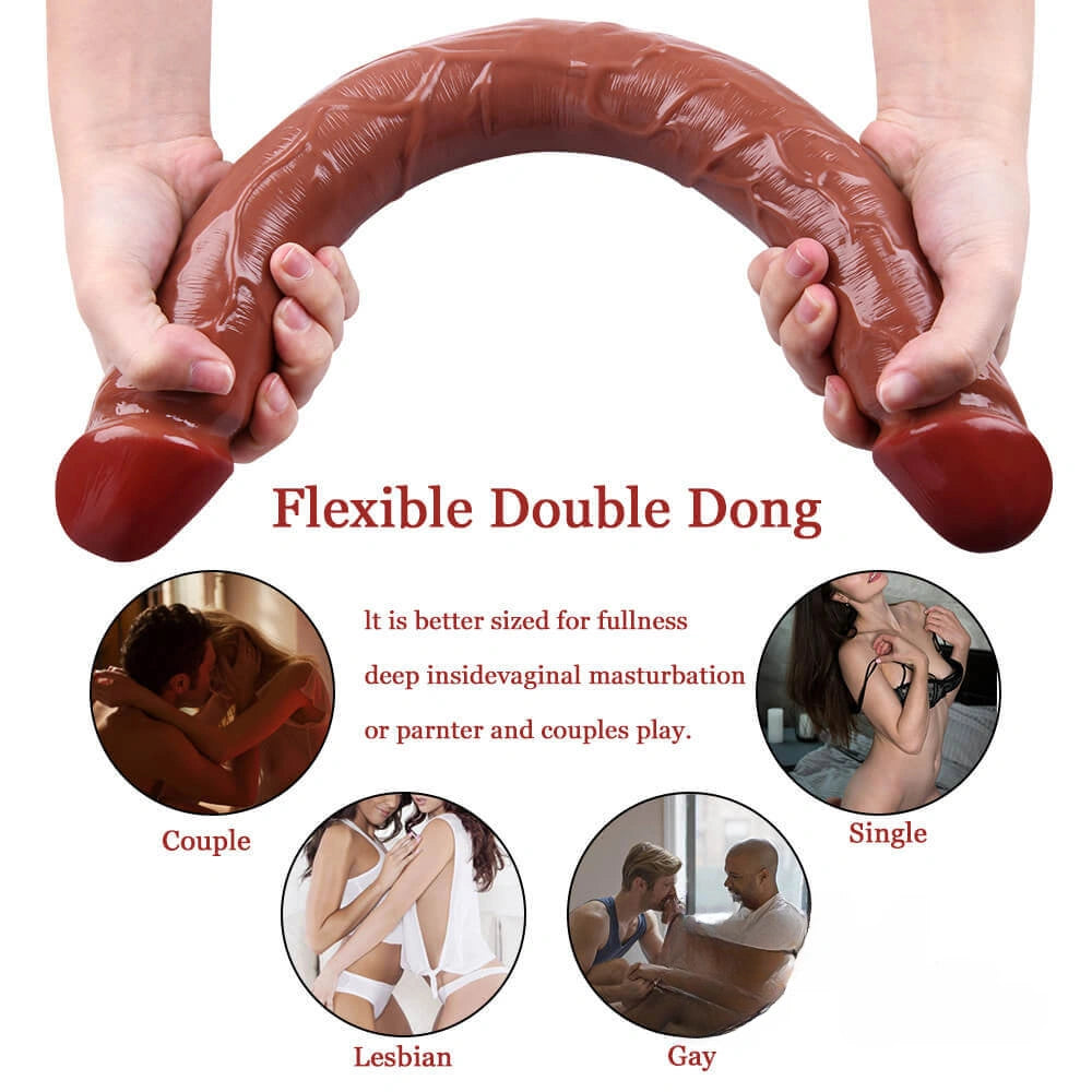 18.1 In Super Long Realistic Skin Texture Dildo For Gay Lesbian