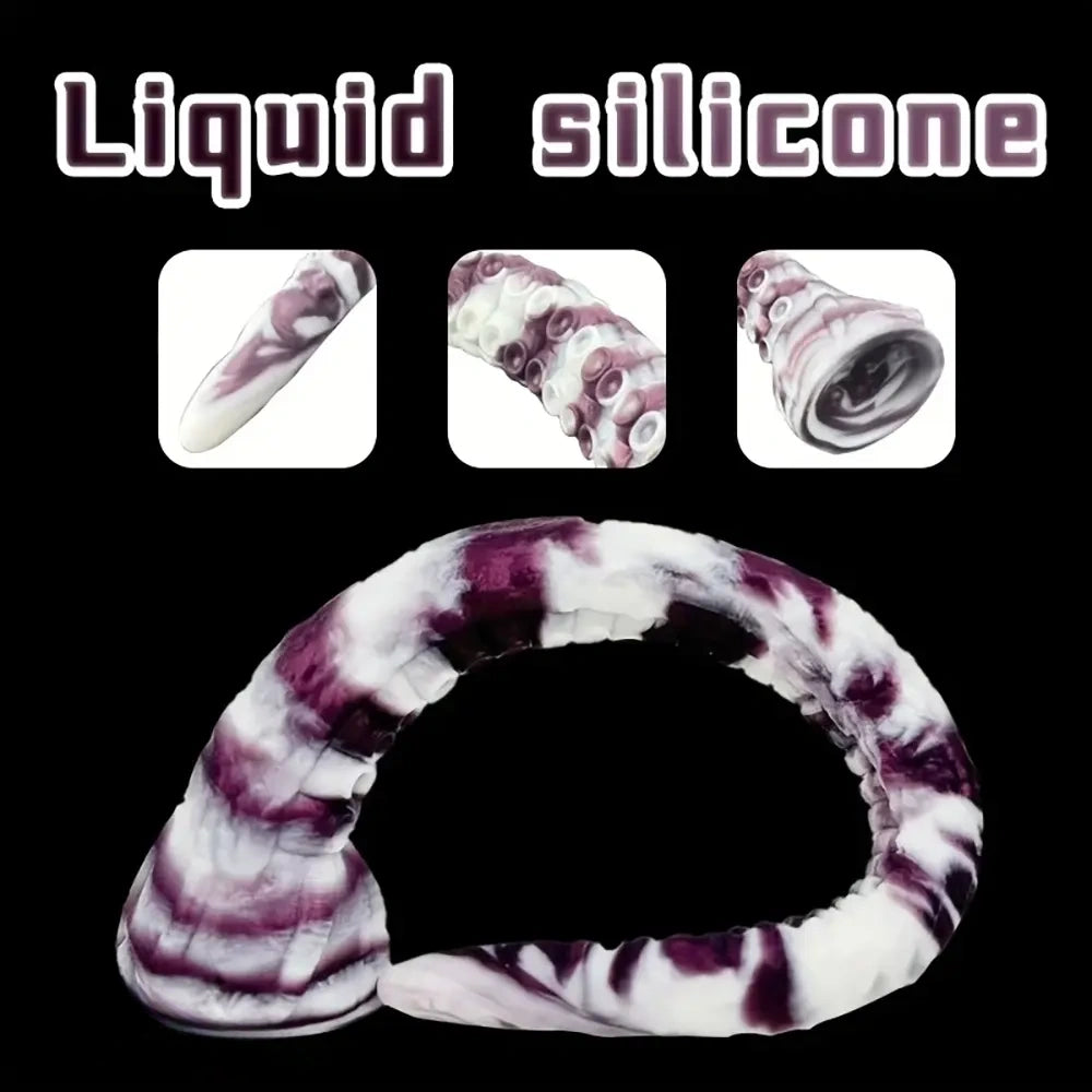 18.11in 19.68in 22.04in Super Long Deep Sea Octopus Tentacles Anal Dildo