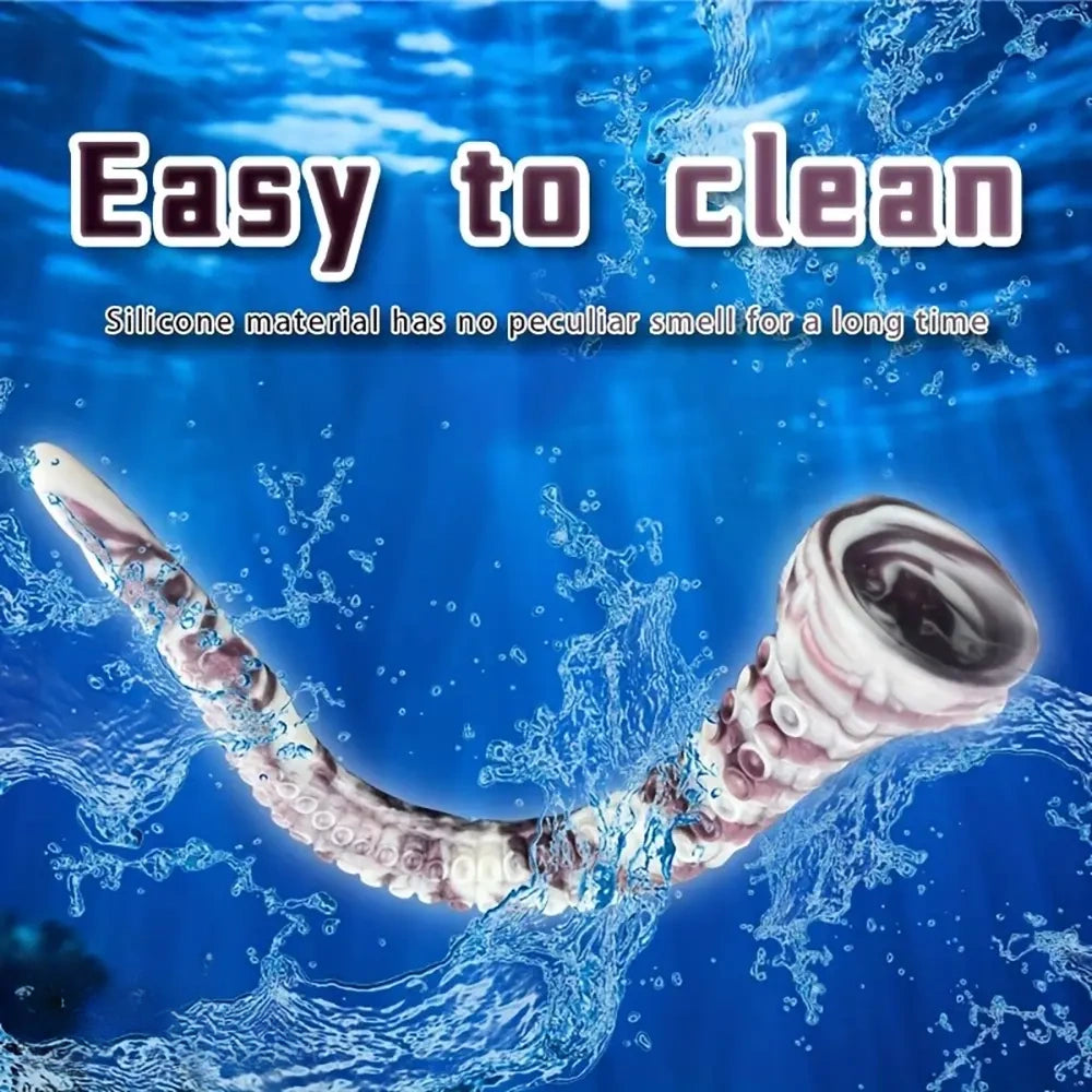 18.11in 19.68in 22.04in Super Long Deep Sea Octopus Tentacles Anal Dildo