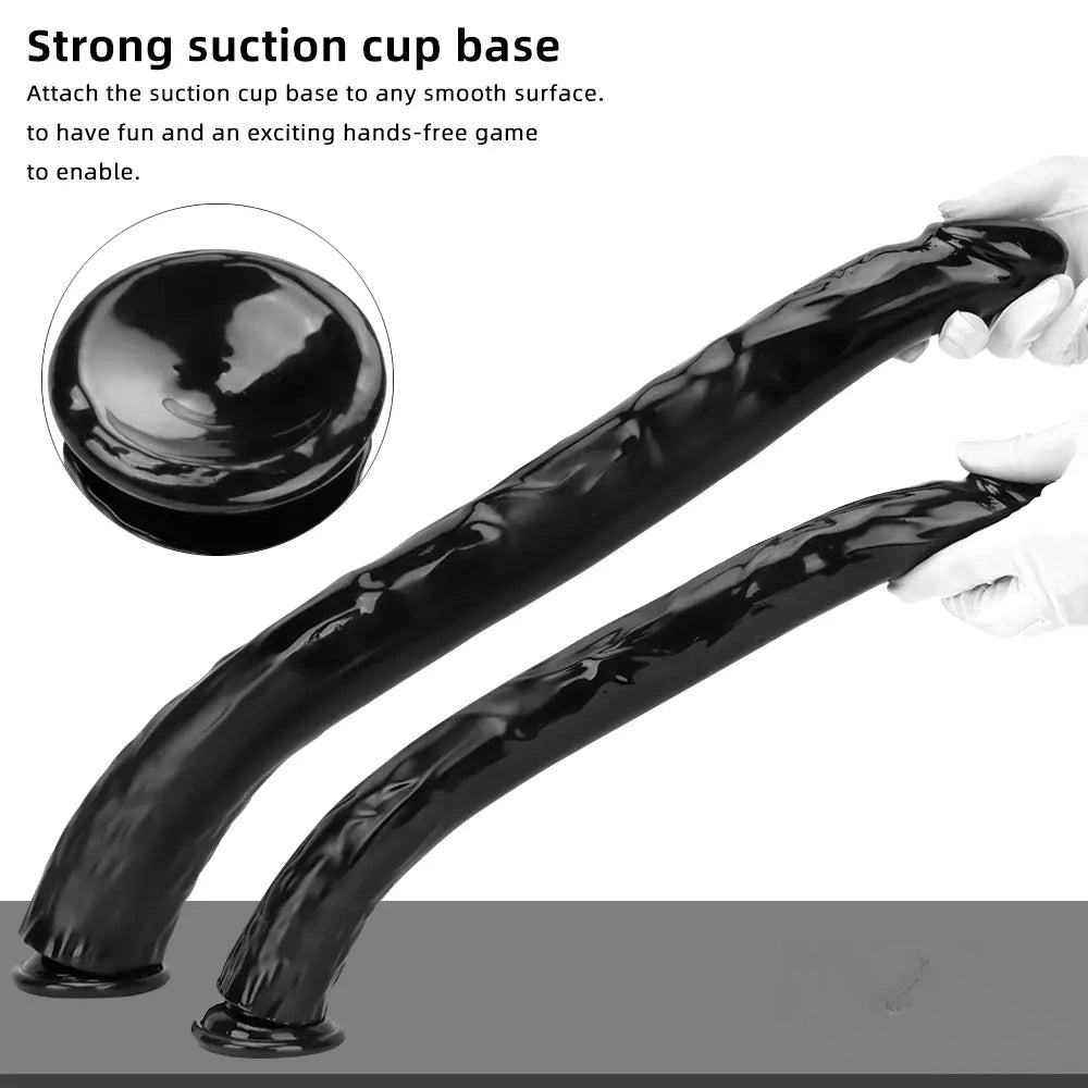 18.11in 22.83in Super Big Long Black Dildo BDSM Sex Toy For Anal Sex