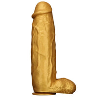 18.11in Gold Silicone Soft Huge Thick Long Dildo For Anus Vagina Sex Toy