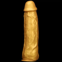 18.11in Gold Silicone Soft Huge Thick Long Dildo For Anus Vagina Sex Toy