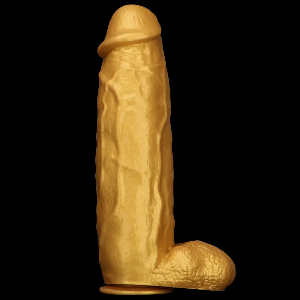 18.11in Gold Silicone Soft Huge Thick Long Dildo For Anus Vagina Sex Toy