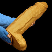 18.11in Gold Silicone Soft Huge Thick Long Dildo For Anus Vagina Sex Toy