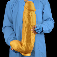18.11in Gold Silicone Soft Huge Thick Long Dildo For Anus Vagina Sex Toy