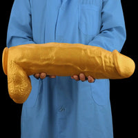18.11in Gold Silicone Soft Huge Thick Long Dildo For Anus Vagina Sex Toy