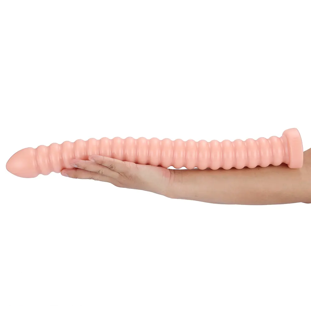 18.31in Extra Long PVC Huge Dildo Spiral Beads Anal Butt Plug