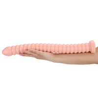 18.31in Extra Long PVC Huge Dildo Spiral Beads Anal Butt Plug