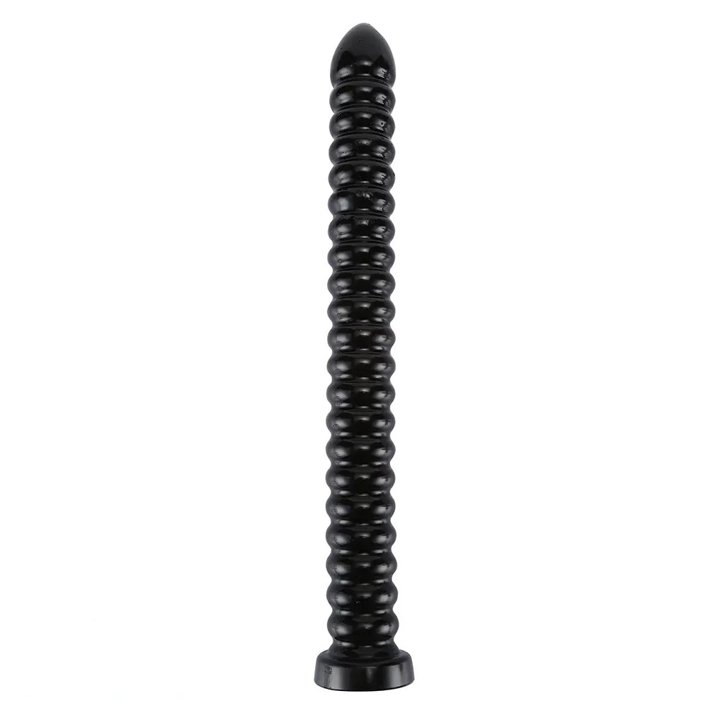 18.31in Extra Long PVC Huge Dildo Spiral Beads Anal Butt Plug