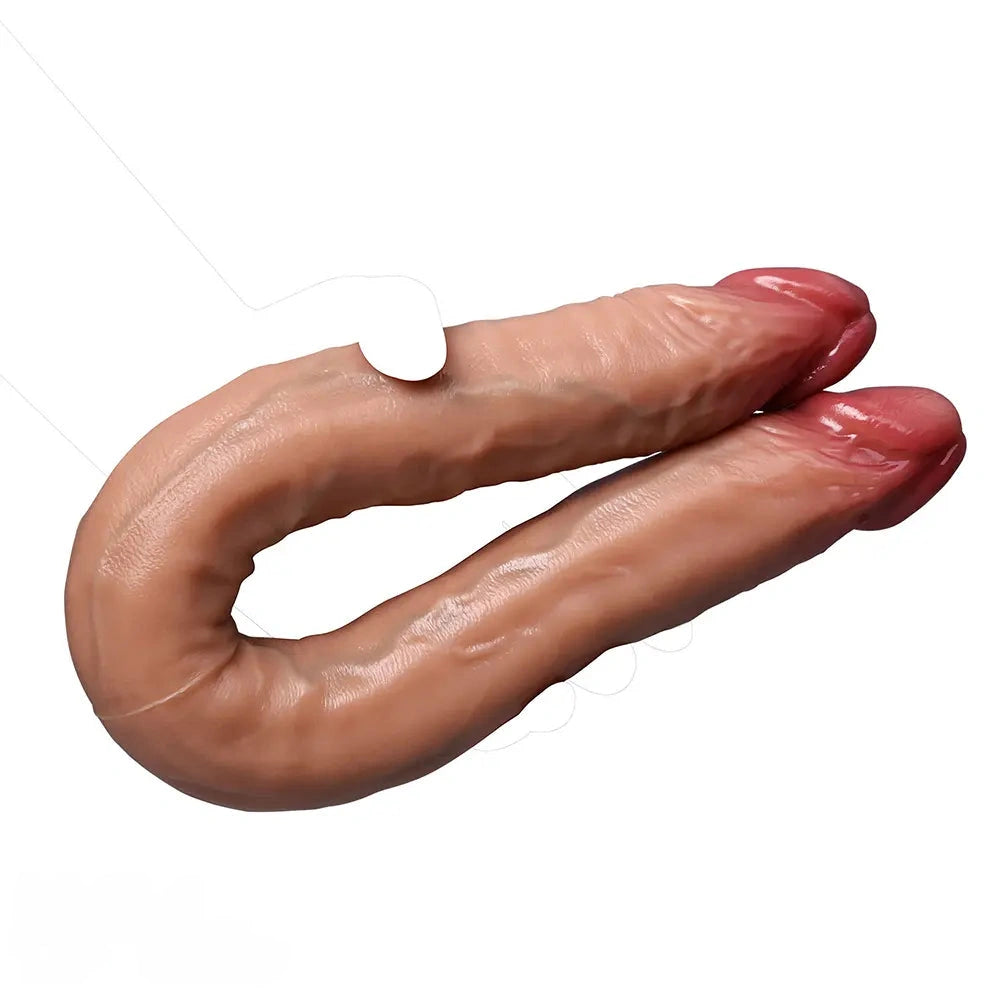 18.3in Dual Sided Dildo Soft Big Silicone Cock For Women And Couples