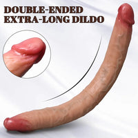 18.3in Dual Sided Dildo Soft Big Silicone Cock For Women And Couples