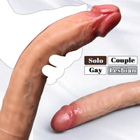 18.3in Dual Sided Dildo Soft Big Silicone Cock For Women And Couples
