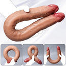 18.3in Dual Sided Dildo Soft Big Silicone Cock For Women And Couples