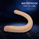 18.5in Double Heads Real Lifelike Skin Long Dildo Sex Toy