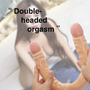 18.5in Double Heads Real Lifelike Skin Long Dildo Sex Toy