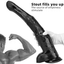 18.5in Extra Big Long Black Dildo Real BDSM Animal Horse Penis Sex Toy