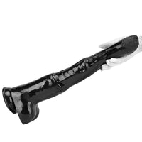 18.5in Extra Big Long Black Dildo Real BDSM Animal Horse Penis Sex Toy