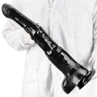 18.5in Extra Big Long Black Dildo Real BDSM Animal Horse Penis Sex Toy
